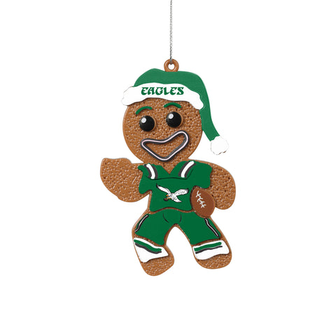 Philadelphia Eagles Retro Gingerbread Man in Uniform Ornament