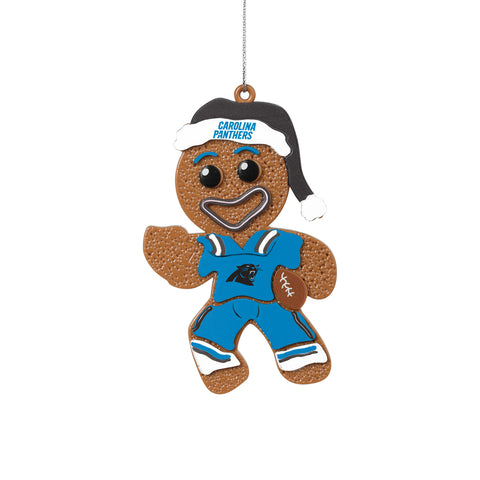 Carolina Panthers Gingerbread Man in Uniform Ornament