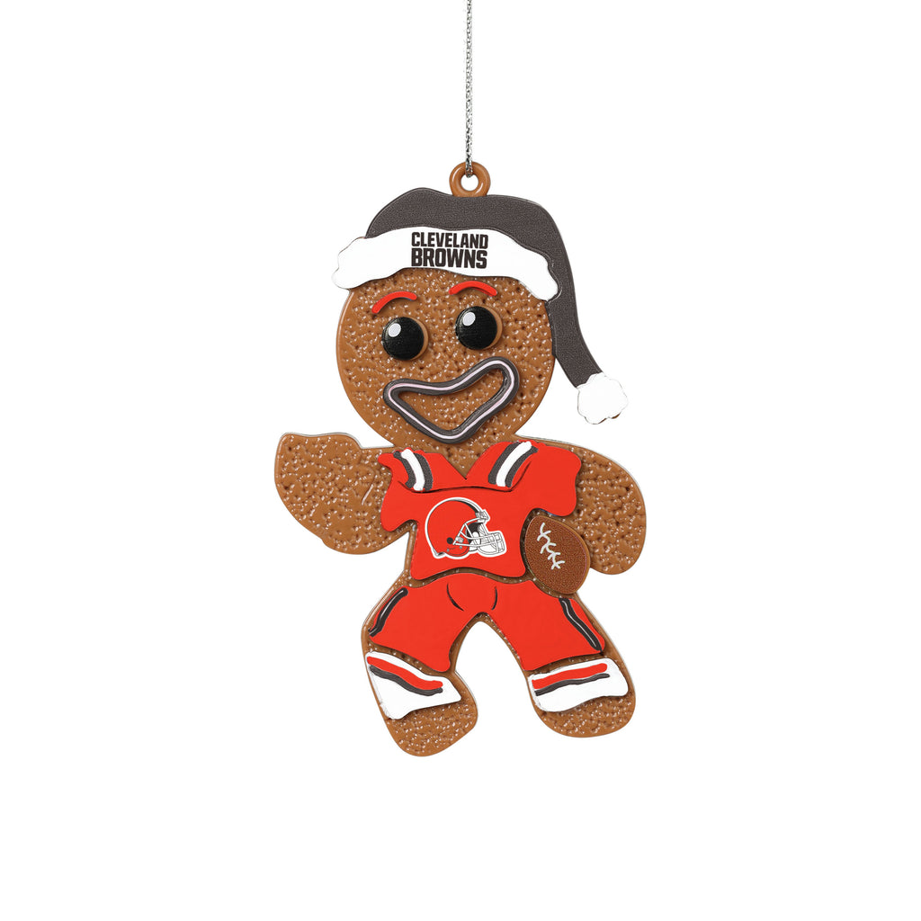 Cleveland Browns Gingerbread Man in Uniform Ornament