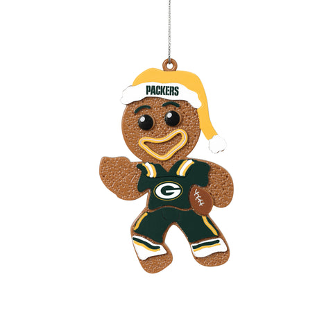 Green Bay Packers Gingerbread Man in Uniform Ornament