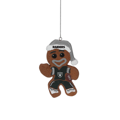 Las Vegas Raiders Gingerbread Man in Uniform Ornament