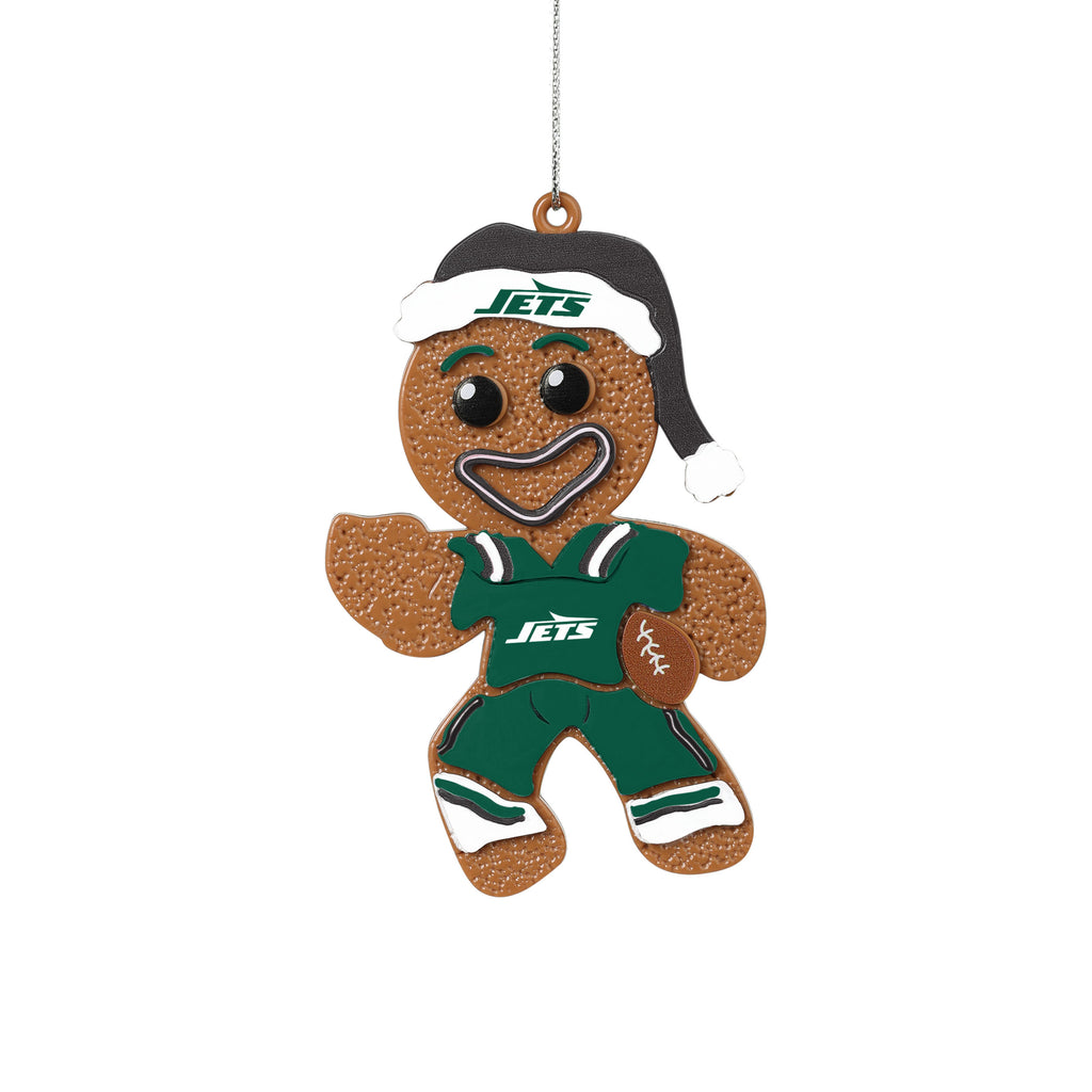 New York Jets Gingerbread Man in Uniform Ornament
