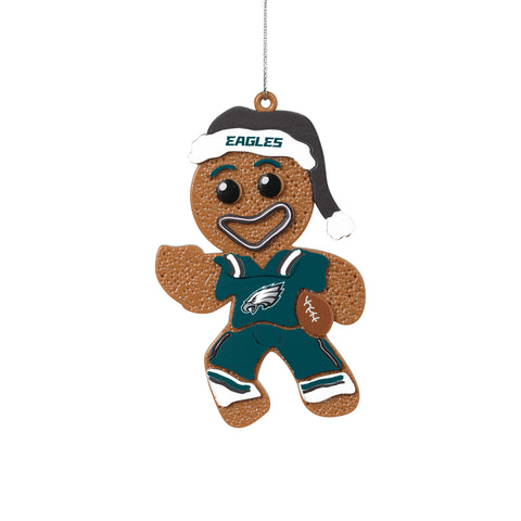 Philadelphia Eagles Gingerbread Man in Uniform Ornament