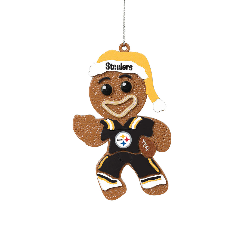 Pittsburgh Steelers Gingerbread Man in Uniform Ornament
