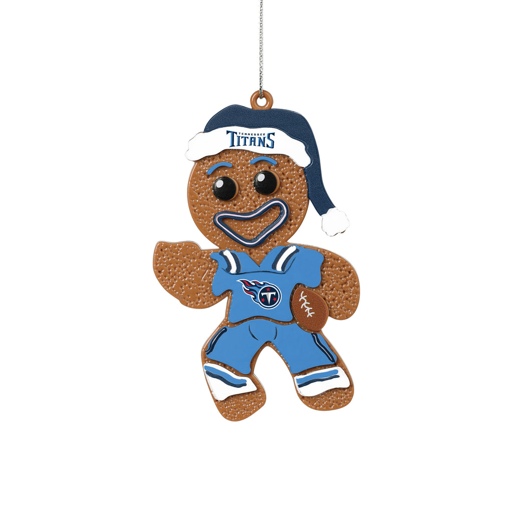 Tennessee Titans Gingerbread Man in Uniform Ornament