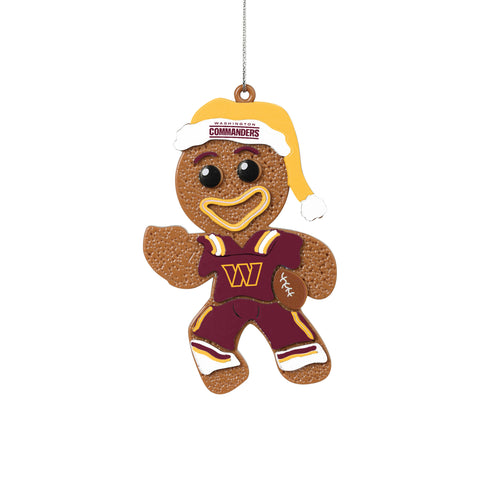 Washington Commanders Gingerbread Man in Uniform Ornament