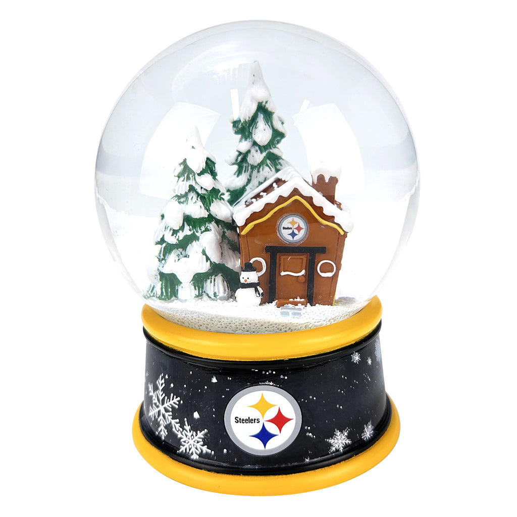 Pittsburgh Steelers Gingerbread House Snow Globe