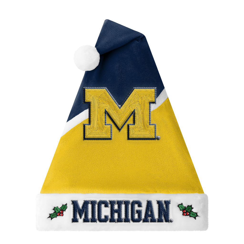 Michigan Wolverines 2026 Embroidered Santa Hat