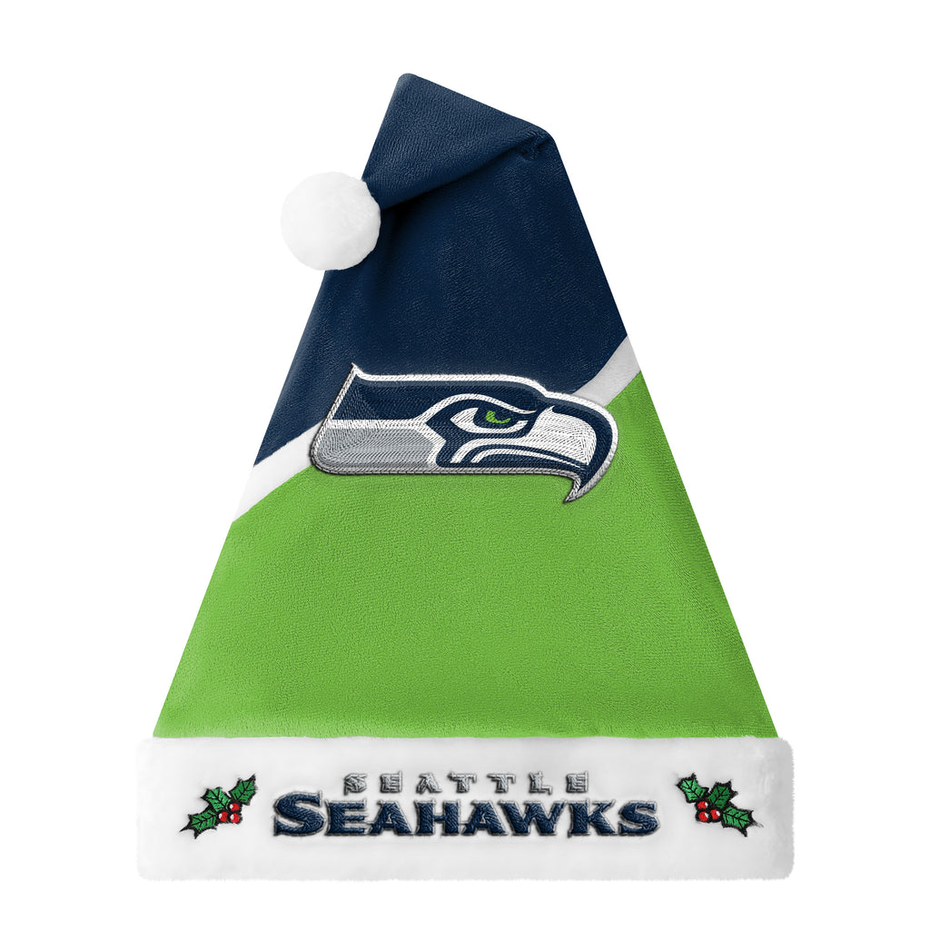 Seattle Seahawks 2026 Embroidered Santa Hat