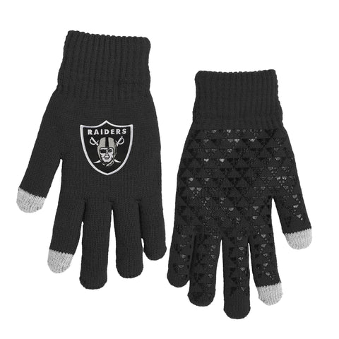 Las Vegas Raiders Knit Gloves with Silicone Grippers