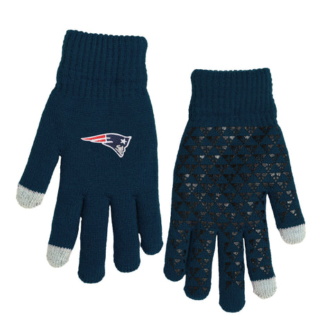 New England Patriots Knit Gloves with Silicone Grippers