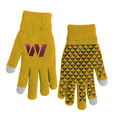 Washington Commanders Knit Gloves with Silicone Grippers