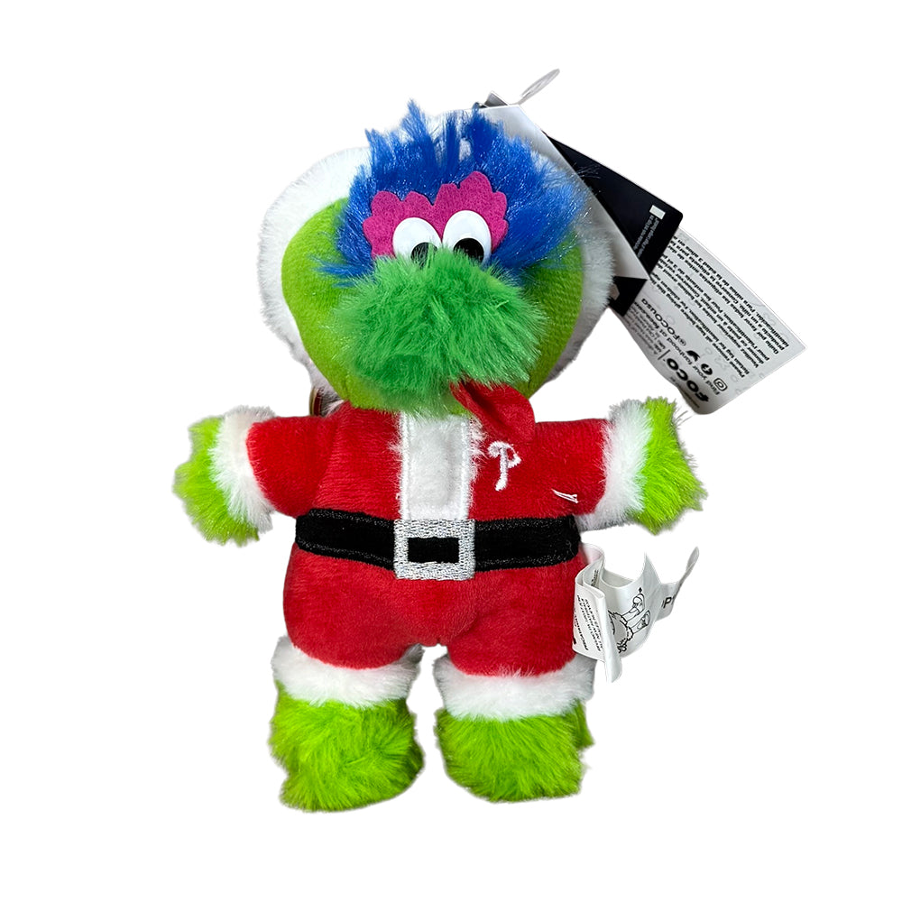 Philadelphia Phillies 6" Plush Santa Backpack Clip Keychain - Phanatic