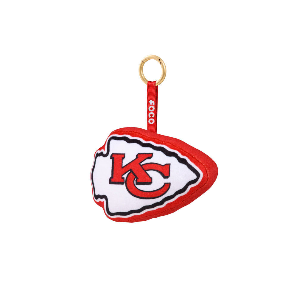Kansas City Chiefs 6" Plush Team Logo Backpack Clip Keychain