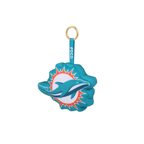 Miami Dolphins 6" Plush Team Logo Backpack Clip Keychain