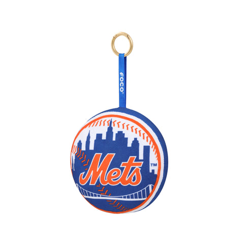 New York Mets 6" Plush Team Logo Backpack Clip Keychain