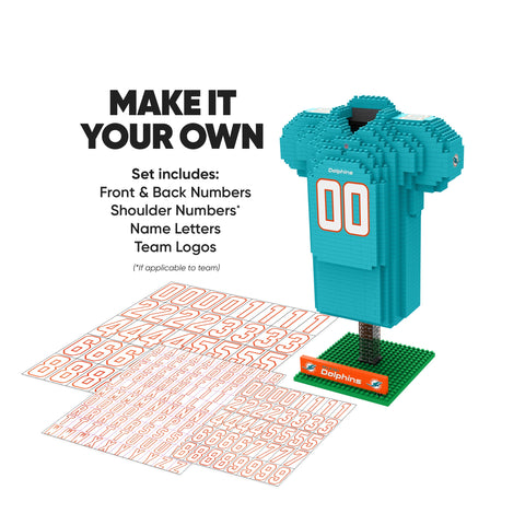 Miami Dolphins 3D Jersey Puzzle BRXLZ