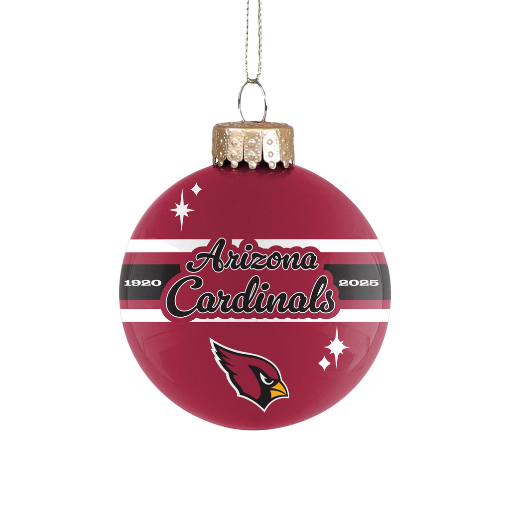 Arizona Cardinals 2025 Glass Ball Ornament