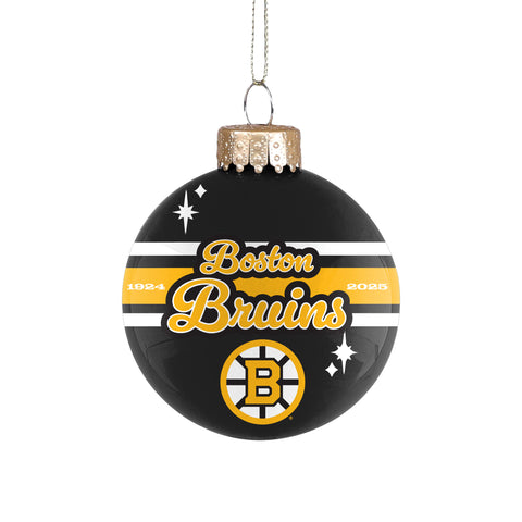 Boston Bruins 2025 Glass Ball Ornament