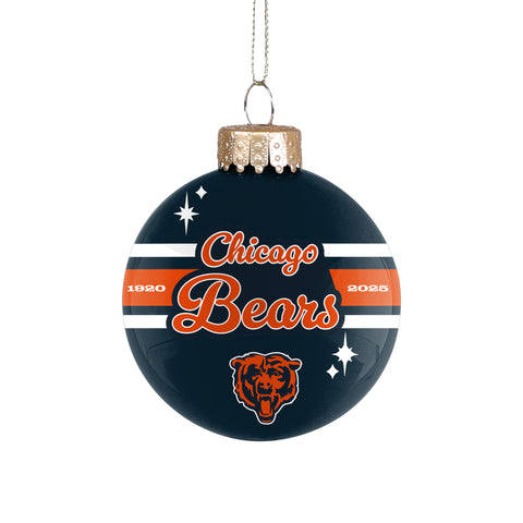 Chicago Bears 2025 Glass Ball Ornament