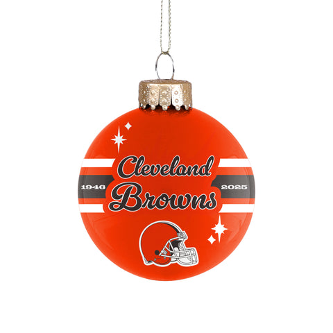 Cleveland Browns 2025 Glass Ball Ornament