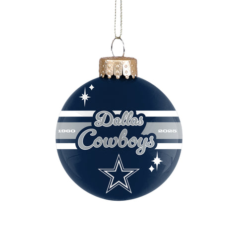 Dallas Cowboys 2025 Glass Ball Ornament