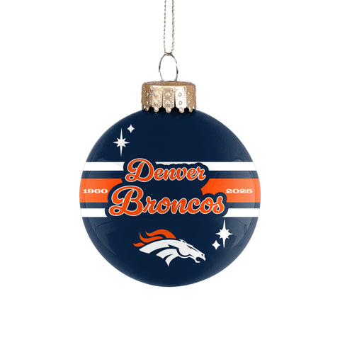 Denver Broncos 2025 Glass Ball Ornament