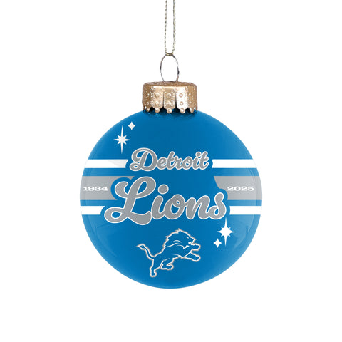 Detroit Lions 2025 Glass Ball Ornament