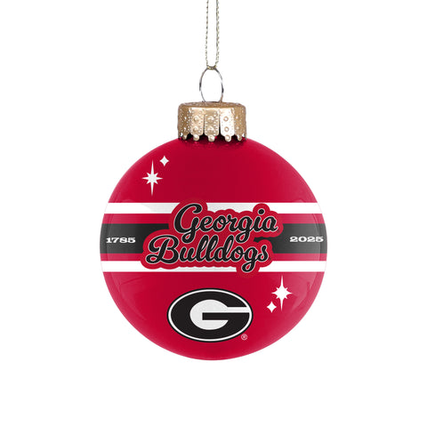 Georgia Bulldogs 2025 Glass Ball Ornament