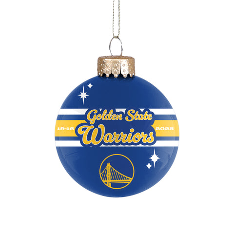 Golden State Warriors 2025 Glass Ball Ornament