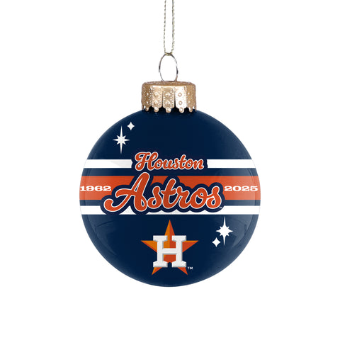 Houston Astros 2025 Glass Ball Ornament