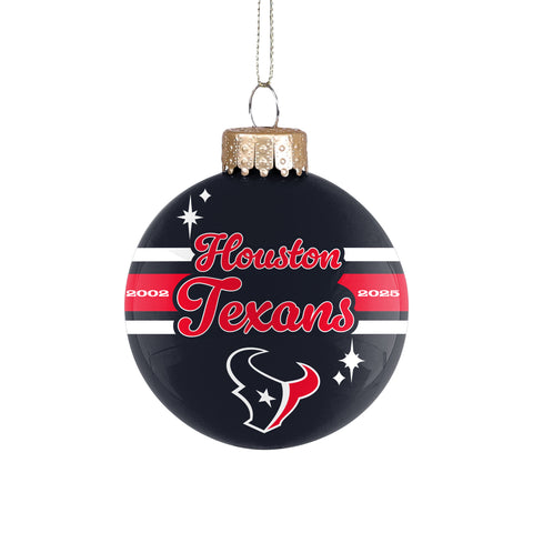 Houston Texans 2025 Glass Ball Ornament