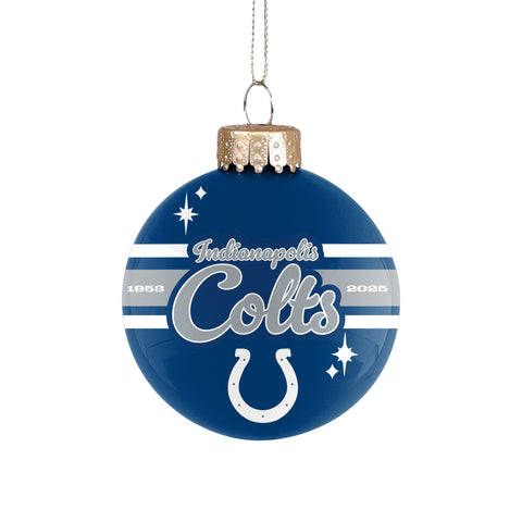 Indianapolis Colts 2025 Glass Ball Ornament