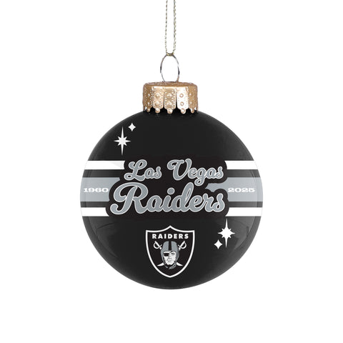 Las Vegas Raiders 2025 Glass Ball Ornament