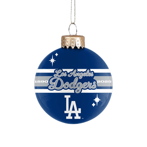 Los Angeles Dodgers 2025 Glass Ball Ornament