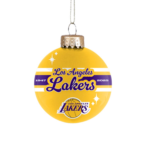 Los Angeles Lakers 2025 Glass Ball Ornament