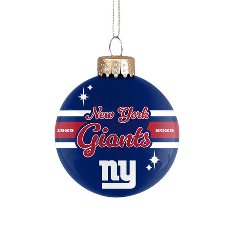 New York Giants 2025 Glass Ball Ornament
