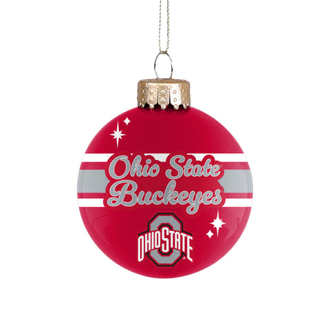 Ohio State Buckeyes 2025 Glass Ball Ornament