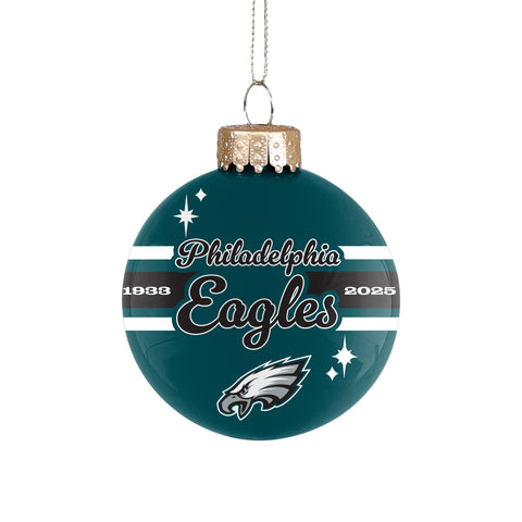 Philadelphia Eagles 2025 Glass Ball Ornament