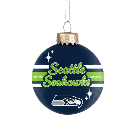 Seattle Seahawks 2025 Glass Ball Ornament