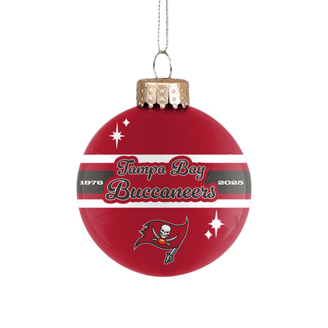 Tampa Bay Buccaneers 2025 Glass Ball Ornament