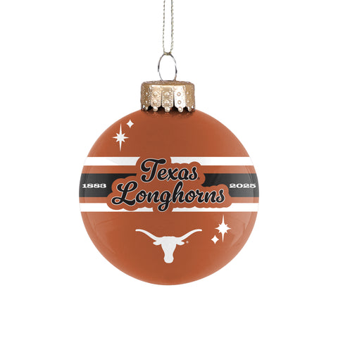 Texas Longhorns 2025 Glass Ball Ornament