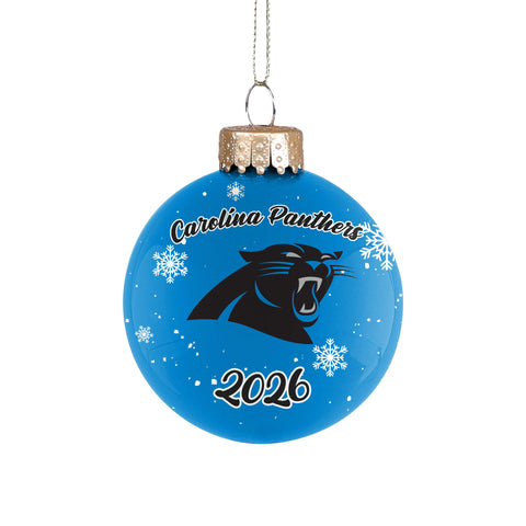 Carolina Panthers 2026 Glass Ball Ornament