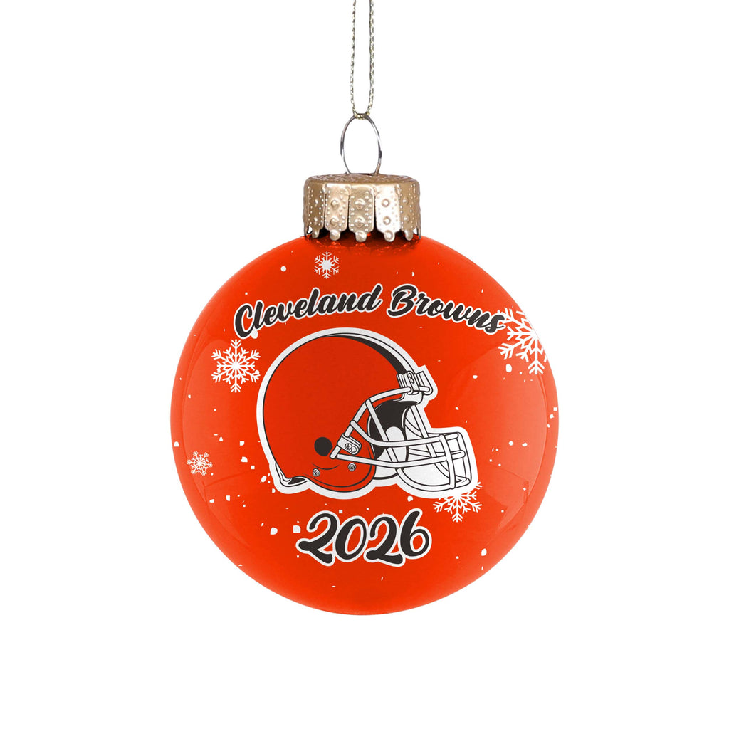 Cleveland Browns 2026 Glass Ball Ornament