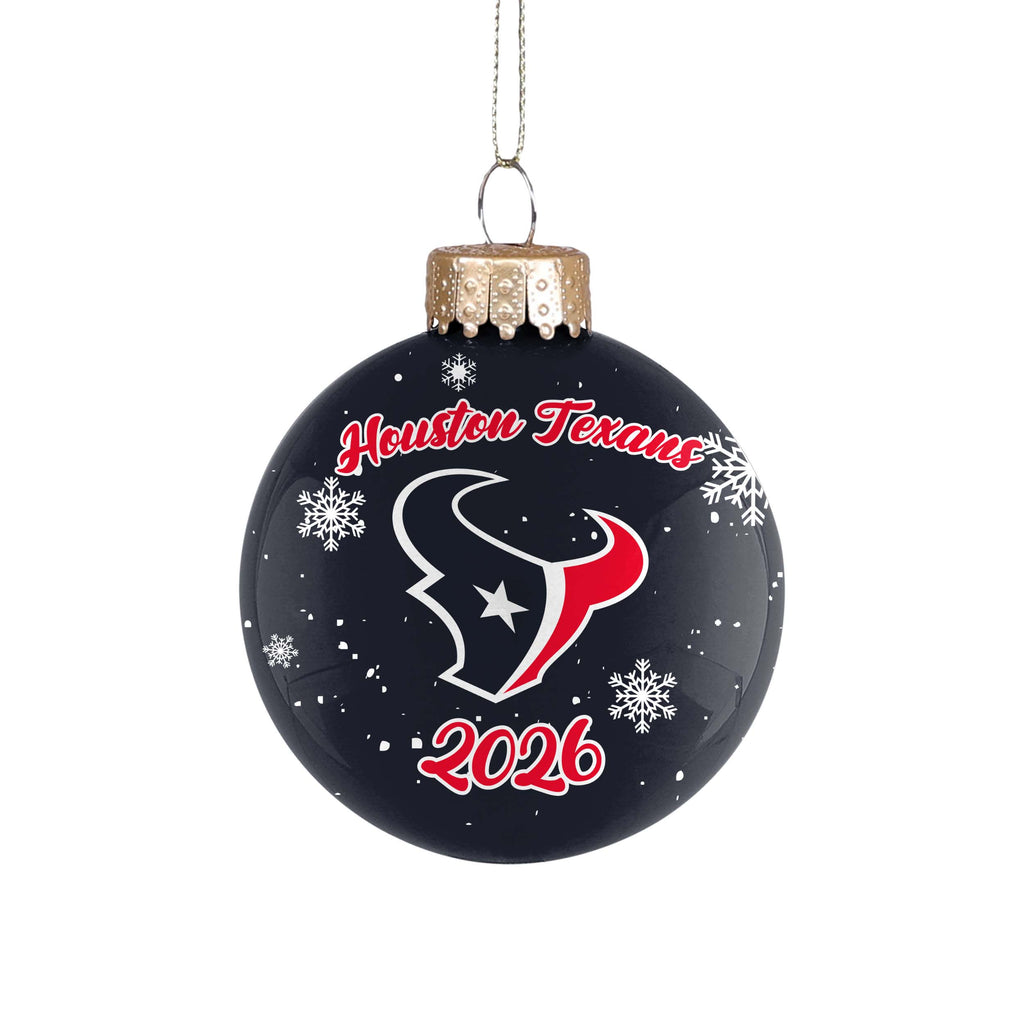 Houston Texans 2026 Glass Ball Ornament