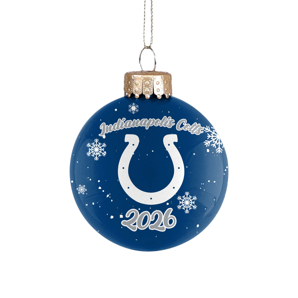 Indianapolis Colts 2026 Glass Ball Ornament