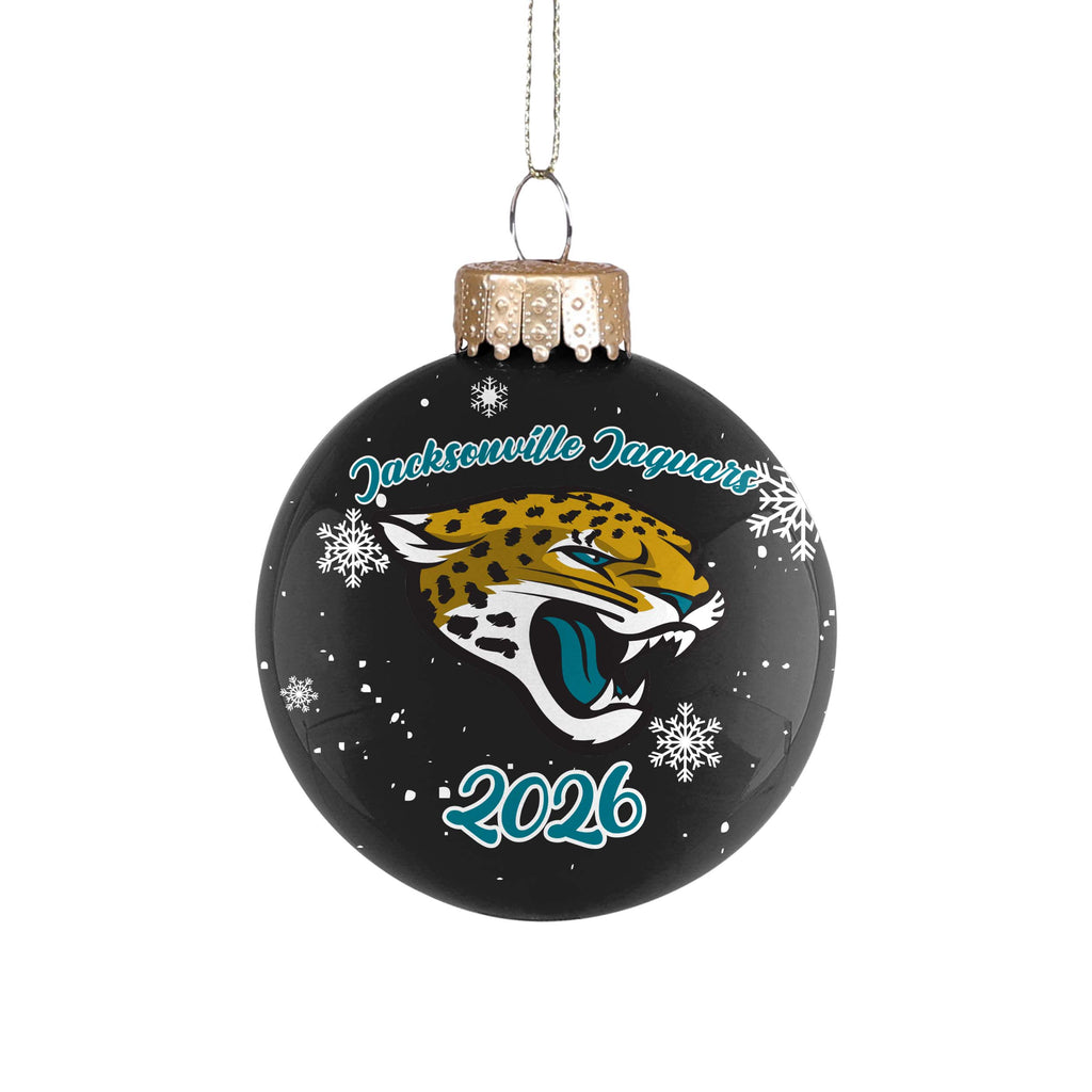 Jacksonville Jaguars 2026 Glass Ball Ornament