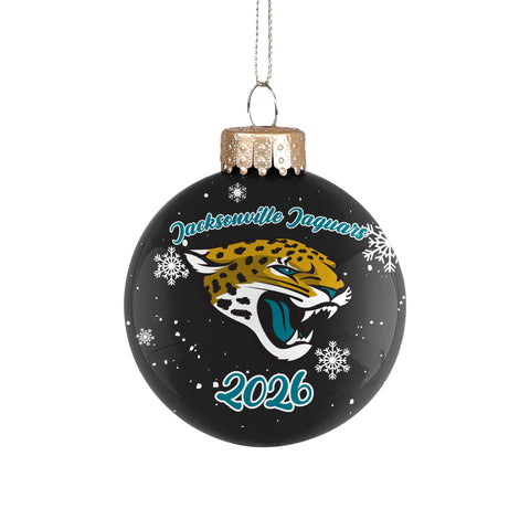 Jacksonville Jaguars 2026 Glass Ball Ornament