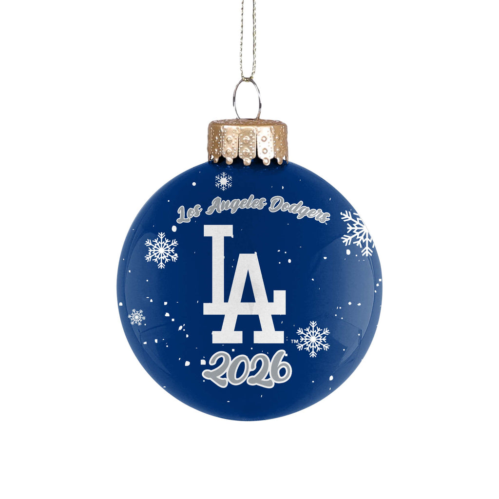 Los Angeles Dodgers 2026 Glass Ball Ornament