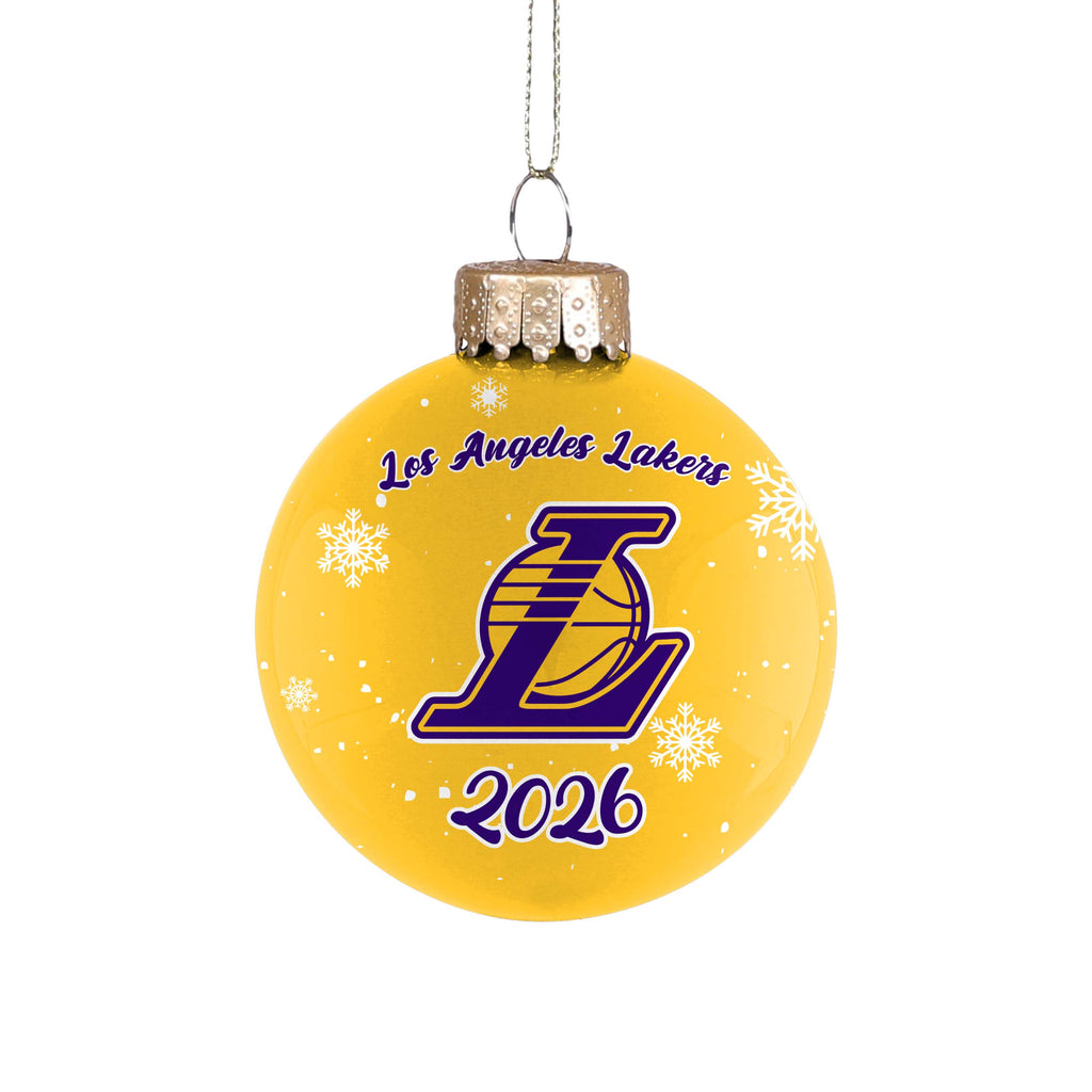 Los Angeles Lakers 2026 Glass Ball Ornament